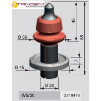 Резцы Wirtgen W6/20 для дорожных фрез со склада в Санкт-Петербурге